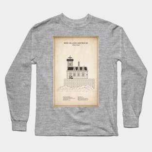 Rose Island Lighthouse - Rhode Island - SD Long Sleeve T-Shirt